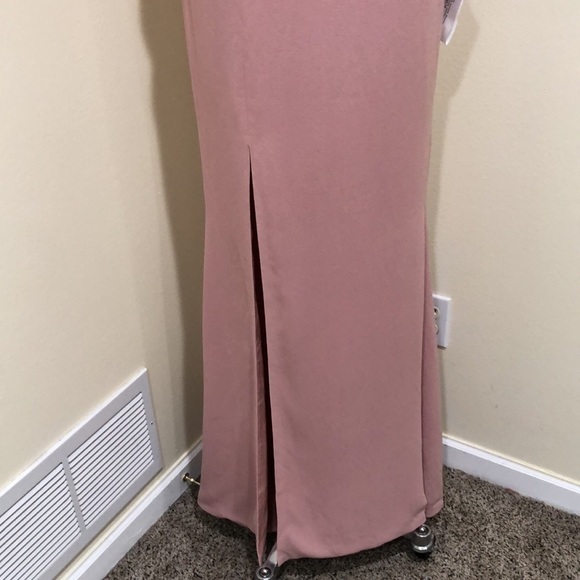 NWT Dress The Population Gracelyn Formal Dress Size Small Pink Blouson Slit - Picture 3 of 10